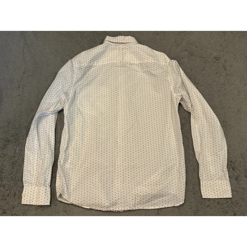 Banana Republic Luxe Poplin Mens Untucked Slim Fit Shirt White Playing Cards